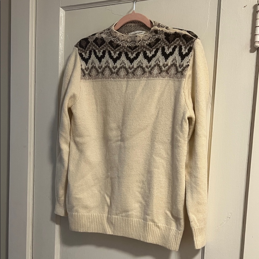 Vintage Coldwater Creek Fair Isle Style Knit Sweater